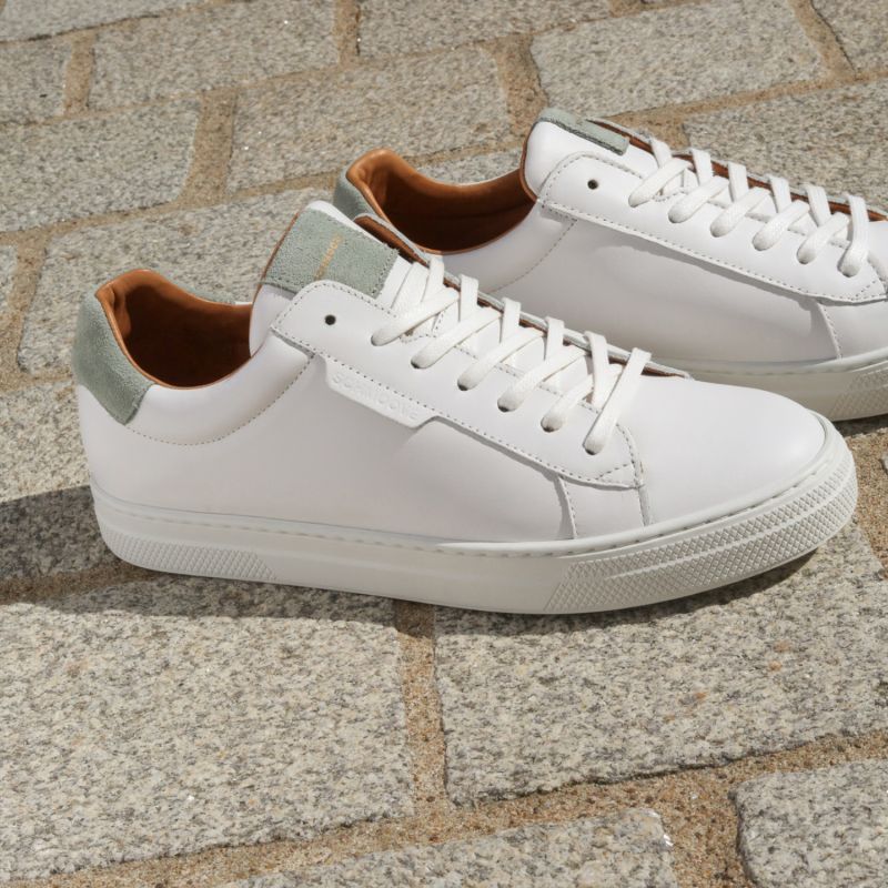 SPARK CLAY - NAPPA/SUEDE - WHITE/MENTA